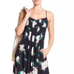 Banana Republic Navy Magnolia Floral Dress